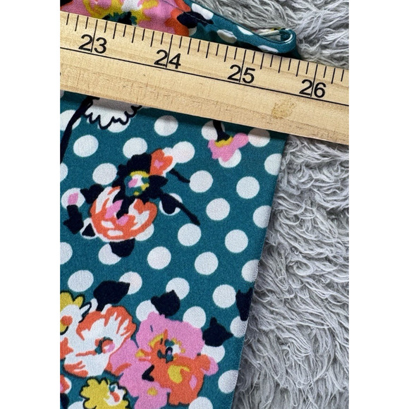 ModCloth Women 2X Top Blue Polka Dot Floral Sleeveless V-Neck Retro‎ Lightweight - Picture 8 of 12